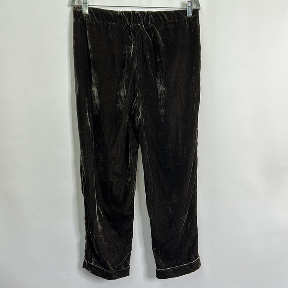 ett:twa Anthro velvet pocketed cuff trouser pants taupe S - Picture 8 of 11